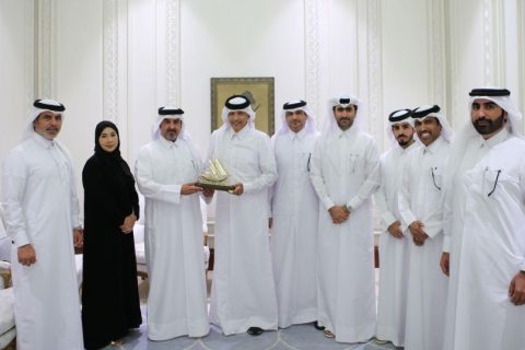 زيارة مجلس إدارة جمعية المحامين القطرية للسيد حسن بن عبدالله الغانم